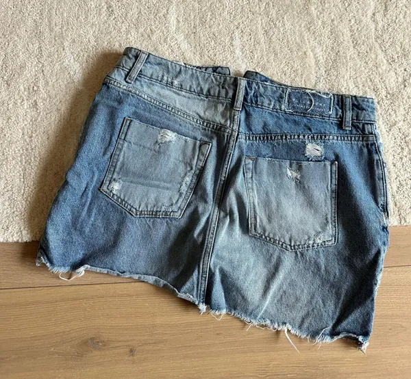 Jean Mini Skirt Size 6 - Image 3