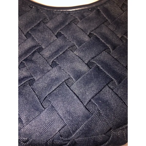 Urban Expression Denim Woven Top Handle Bag Dark Wash Blue Small Y2K Vegan - Image 2