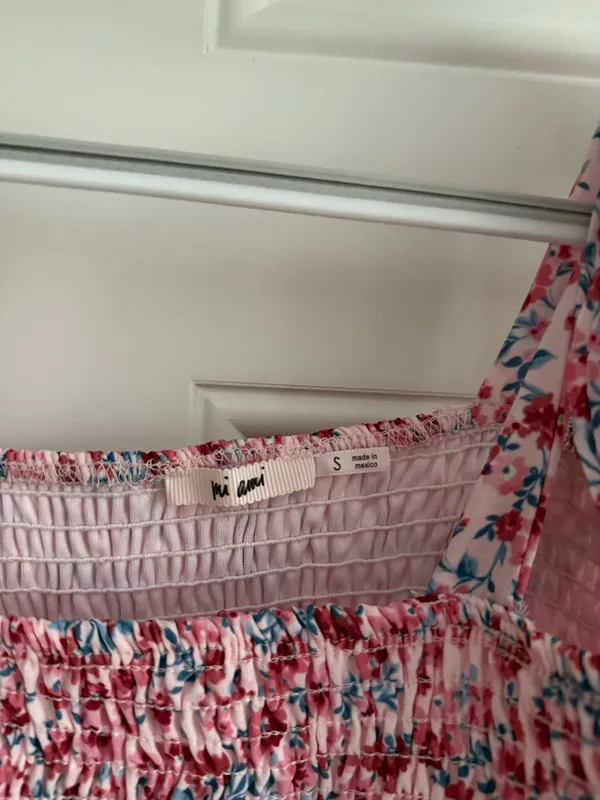 Francesca’s Mi Ami Pink Floral Dress - Image 3