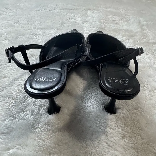 Jones New York Womens Lina Black Slingback Heels 8.5 Medium - Image 4