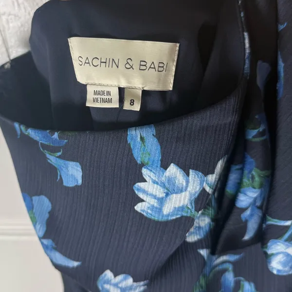 Sachin + Babi Chelsea Gown in Poseidon Venetian Petal - Image 9