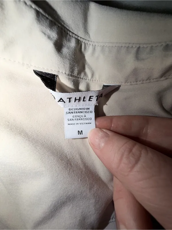 Light Beige Women's Button-Up Shirt - Image 2