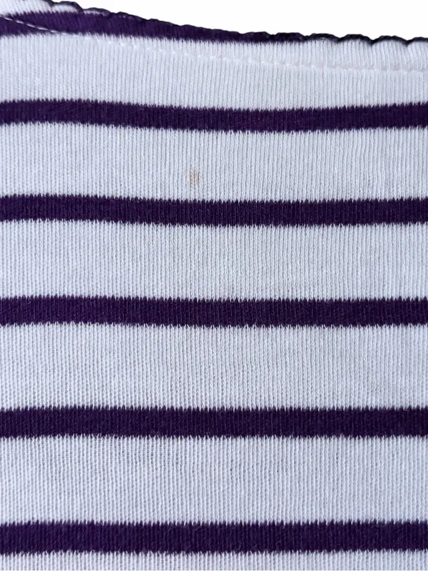 Hasting & Smith NWT Dark Purple Striped Floral 3/4 Sleeve Cotton Blend Top XL - Image 5