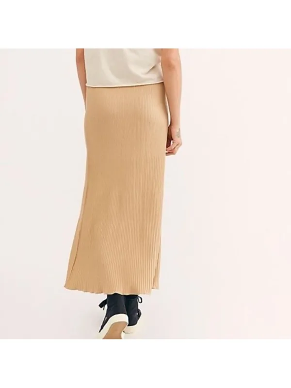 Free People Shine Bright Ribbed Maxi Skirt Size Small - Image 3