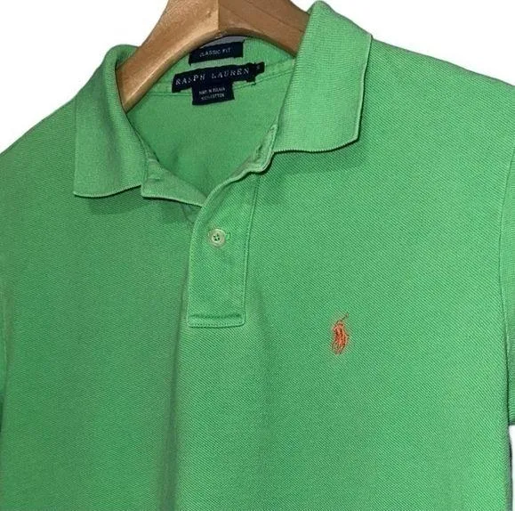 Ralph Lauren Vintage Women’s Size S Green Short Sleeve Cotton Polo Shirt - Image 2