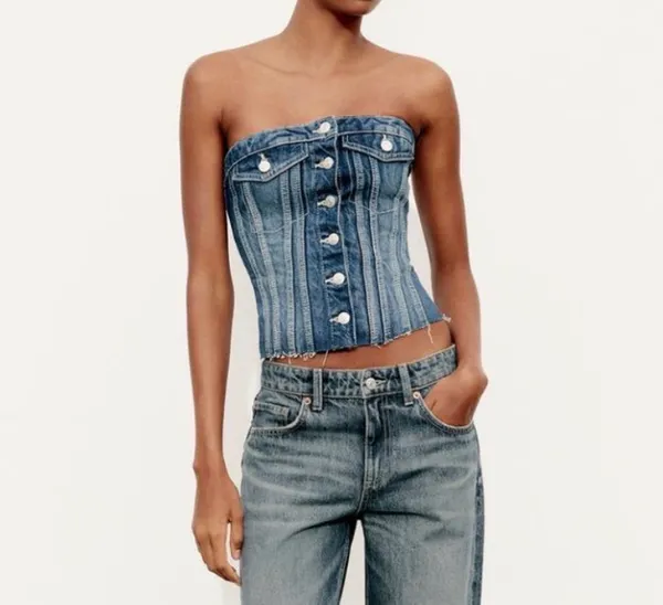 Zara Denim Top - Image 4