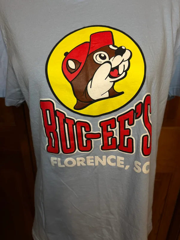Buc-ee’s Florence, SC Light Blue Short Sleeve Tee Shirt Size Medium - Image 2