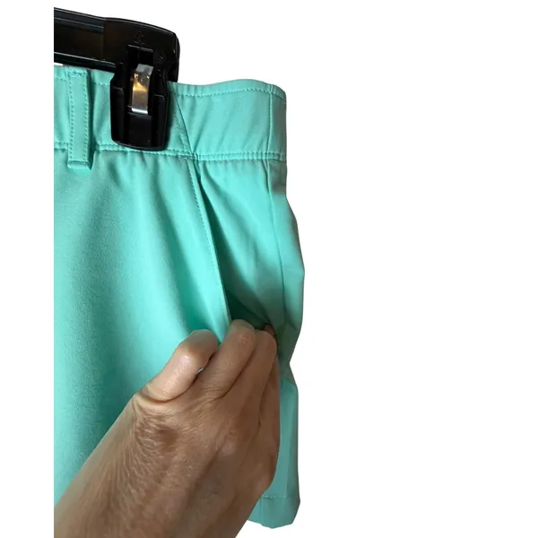 Under Armour Shorts Women 12 Turquoise HeatGear Fitted Athleisure Golf Gorpcore - Image 5
