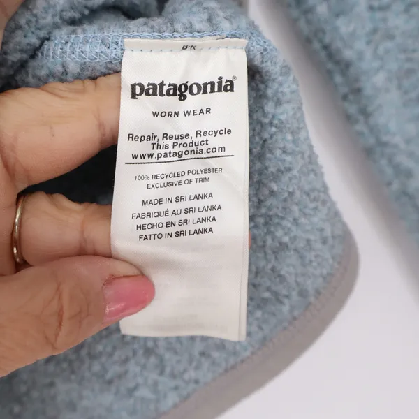 Patagonia Pullover Womens S Better Sweater Light Blue Heather 1/4 Zip Excellent - Image 4