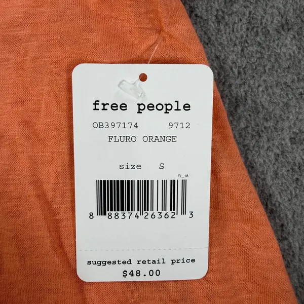 WE THE FREE Orange Trapeze High Low Tank Top Women's Small Linen Blend Flowy New - Image 4