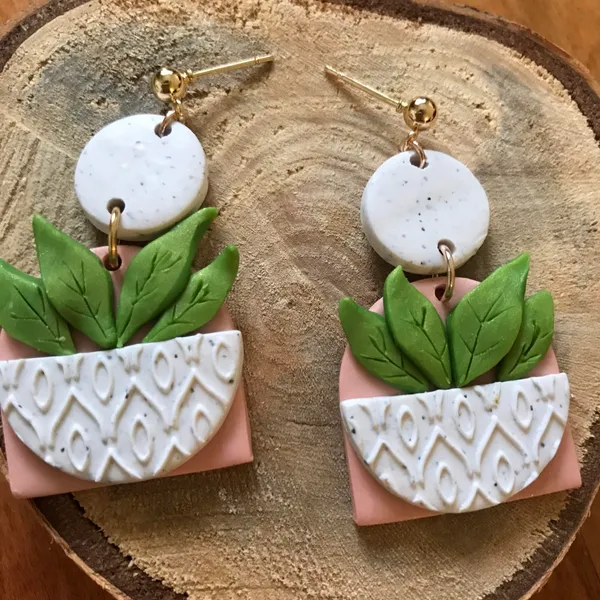 Handmade Polymer Clay Earrings - Image 4