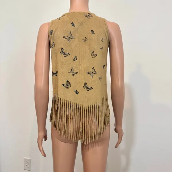 French Pastry XS faux suede fringe butterfly top TS 3556 - Image 5
