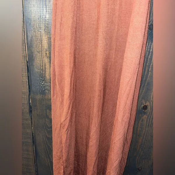 See You Monday Elegant Terracotta Halter Maxi Dress Ribbed Knit‎ Summer Beach Boho Chic F59 - Image 3