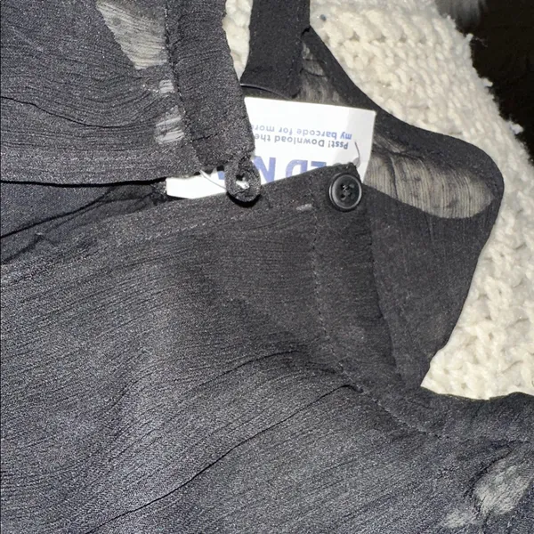 Old Navy Black Sheer Midi Dress size medium new with tags - Image 4