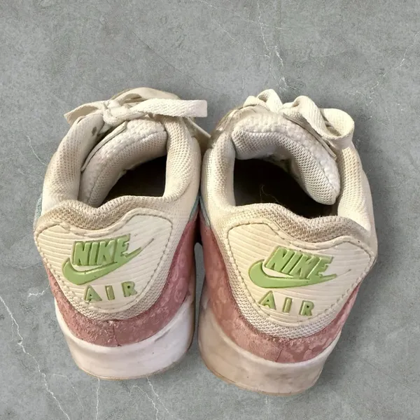 Nike Air Max 90 Women Size 5 Easter Leopard Sail‎ Copa-Honeydew Shoes Sneakers - Image 4