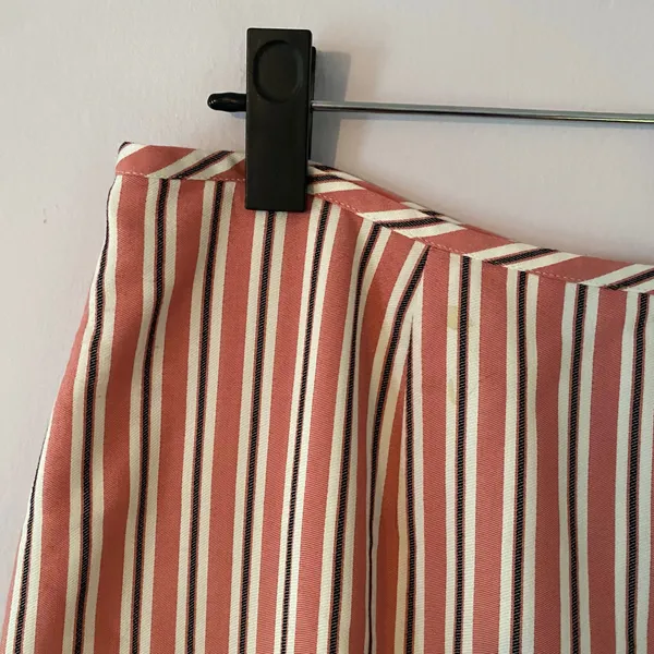 Ted Baker London Coryn Pink White Pinstripe Fit and Flare Skirt size 3 / Medium - Image 4