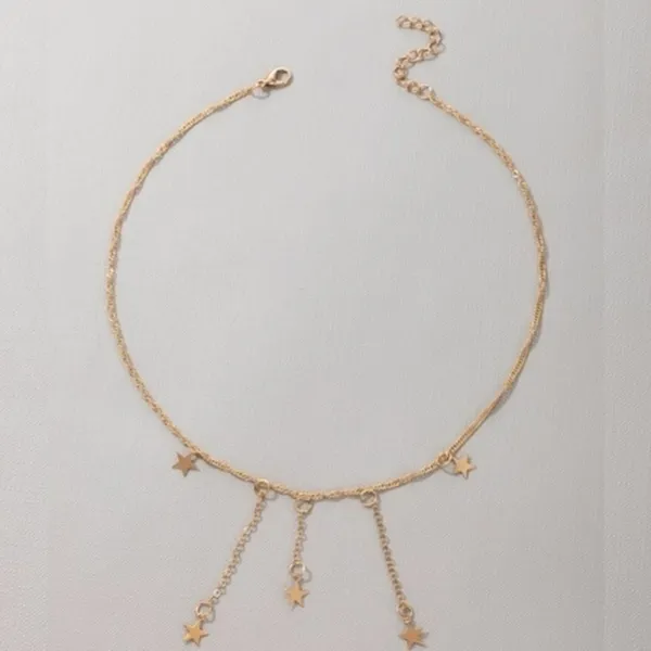 3/$30 💛 Falling Stars Necklace Gold - Image 3