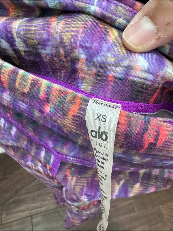 ALO Yoga Purple Multicolor Patterned Leggings - Image 13