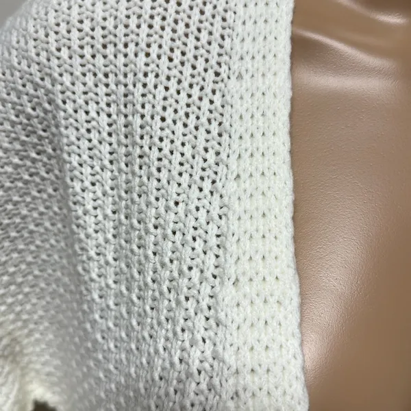 NWT Merokeety Long Cream Open Cardigan Sweater with puff sleeves, size S - Image 4