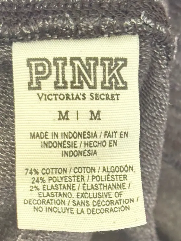 Victoria's Secret PINK black multi-logo skinny jogger sweatpants. - Image 8