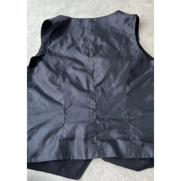 Vintage First Option Vest Jacket 3 Button Black Women’s Size 10 Formal - Image 2