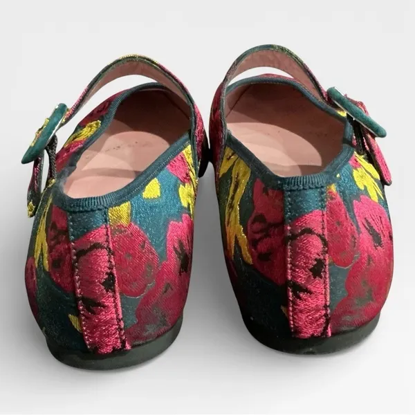 Pretty Ballerinas‎ Tyra Jacquard Mary Jane Ballet Flats Menorca 37.5 / 7 - Image 5