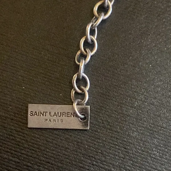 Saint Laurent Victorian Heart Charm Necklace in Metal - Image 6