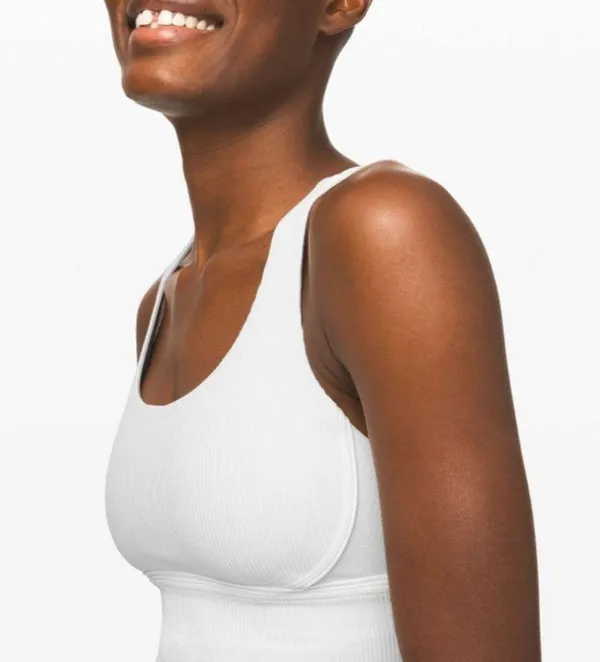 Lululemon 4 Energy Bra *Long Line Texture in White - Image 2