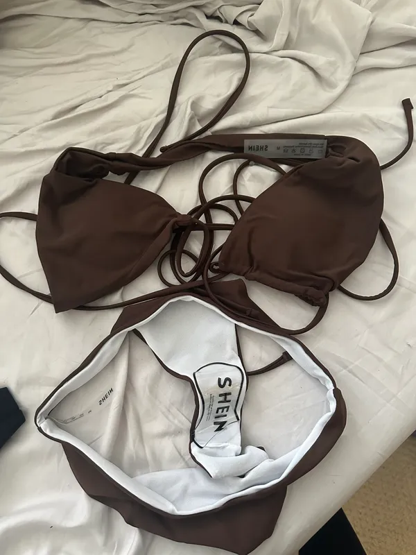 SheIn Cross Halter Cut Bikini Bikini Set - Image 5
