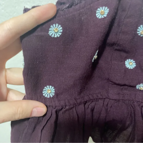 Intimately Free People On A Star Cropped Ruffle Hem Cami Size Medium Plum Purple - Image 4
