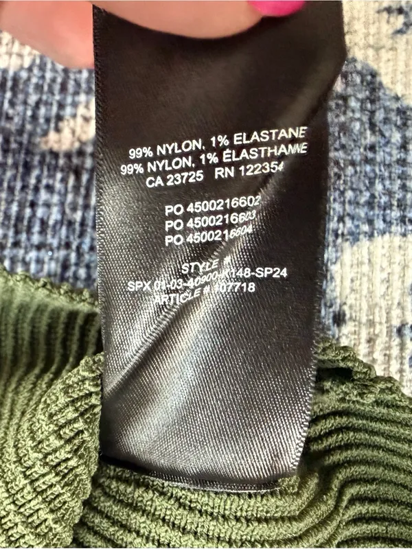 Babaton Olive Green One-Shoulder Rib Knit top - Image 5