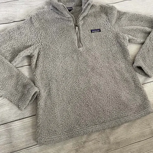 Patagonia Los Gatos 1/4 Zip Jacket Quarter Zip Fleece Pullover Size Medium Grey - Image 4