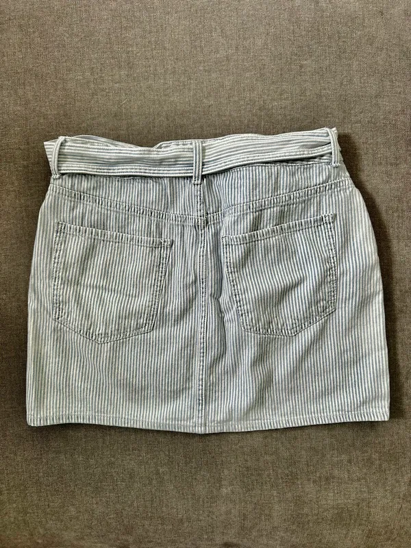 Denim Striped Skirt - Image 2