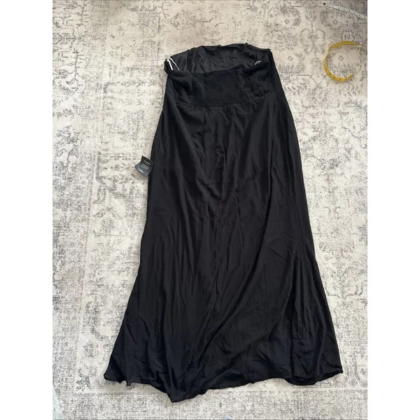 Lulus Excellent Sensation Black Strapless Ruffled Maxi Dress Size 1X NWT Formal - Image 6