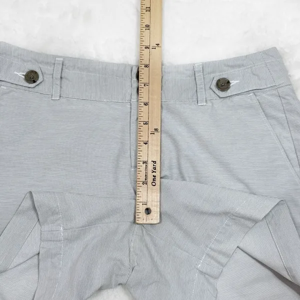 Banana Republic Micro‎ Striped Chino Shorts Grey 4 - Image 10
