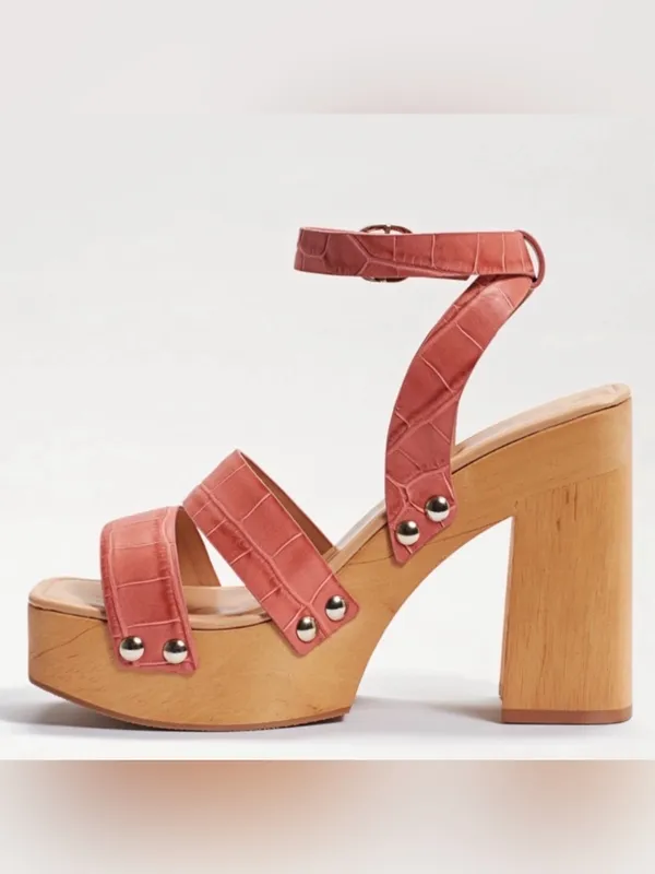 Sam Edelman Rosalind Platform Block Heel Sandal Terracotta Rose Sz 7 NEW IN BOX - Image 3
