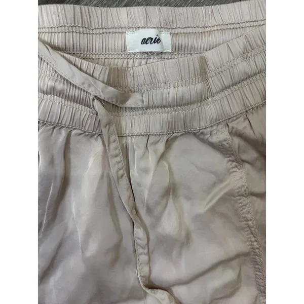 Aerie Shiny Pink Cargo Jogger Pants High Rise Lightweight Casual Size S - Image 7