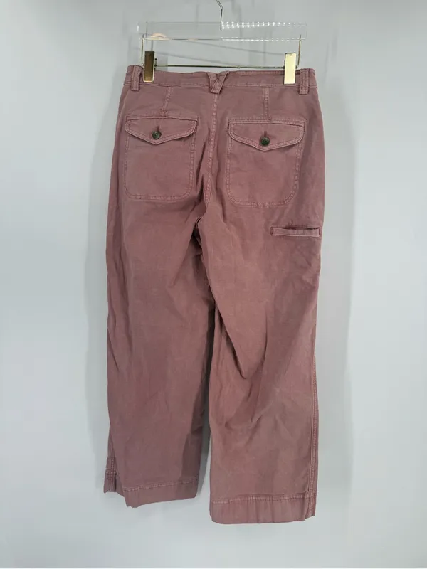 Duluth Trading Co Pink Wide Leg Pants with Button Fly size 6 - Image 2