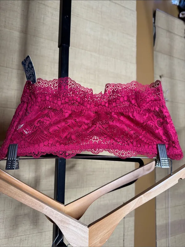NWT Free People Intimately Lacey Looks Bandeau Bra Burgundy Lace Size Small - Image 6