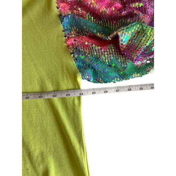 Fantastic Fawn Women's Lime Green & Colorful Sleeves - Image 3
