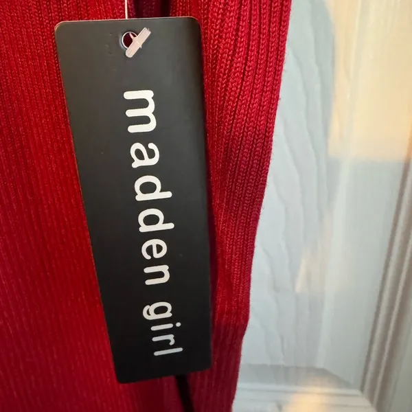 Madden Girl Cold Shoulder Long‎ Red Dress - Image 2