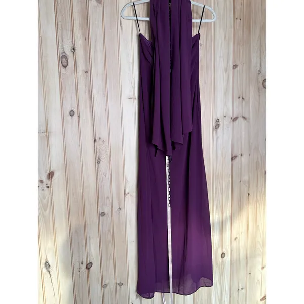 NWT Lulus Rawya Plum Purple Strapless Maxi Dress and Scarf Set Bridesmaid Sz XS - Image 6