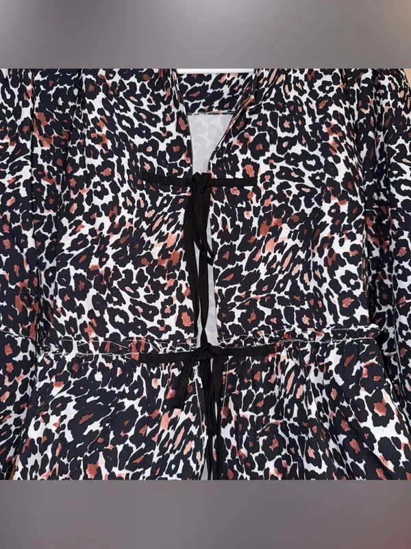 Amazon NEW cheetah print blouse - Image 2