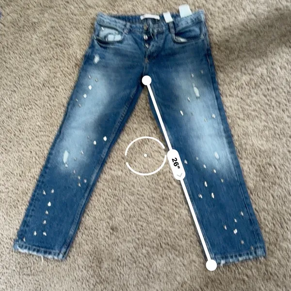 Zara‎ women's Star-Studded Denim Jeans - Image 11