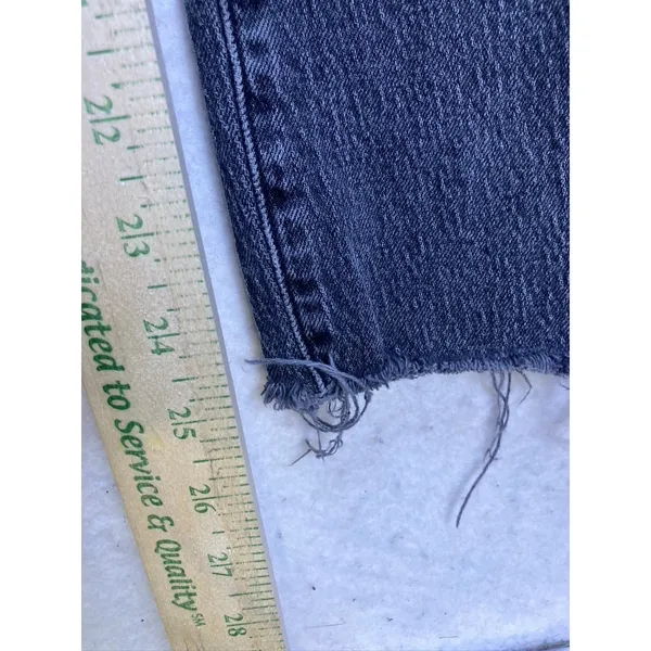 Madewell Curvy Perfect Vintage Straight Jean Womens 26 Gray Raw‎ Hem Denim - Image 7