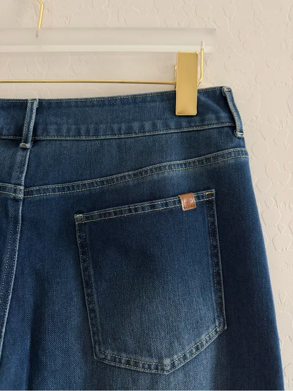 Halara Flex Asymmetric Low Rise Zipper Pockets Baggy Wide Leg Washed Casual M - Image 10