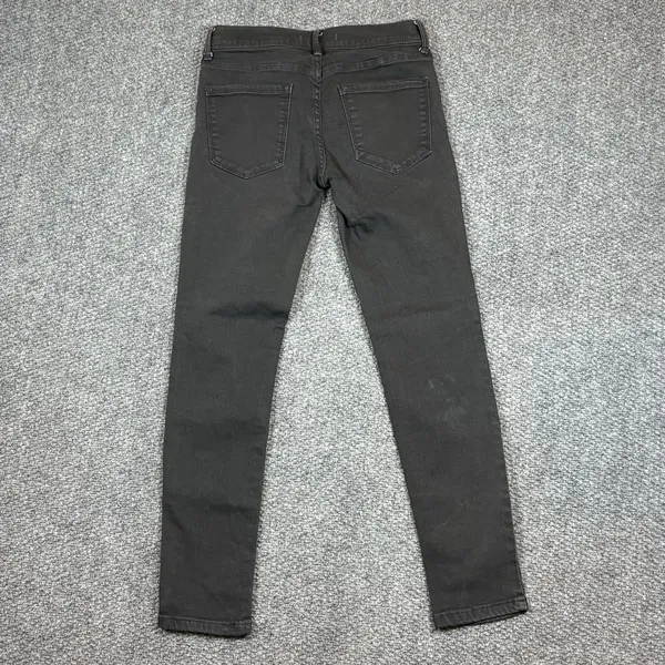 Free People Jeans Womens Sz 25 black Mid‎ Rise Straight Leg - Image 2