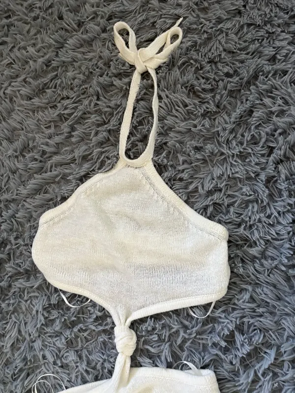 White Halter Dress - Image 3