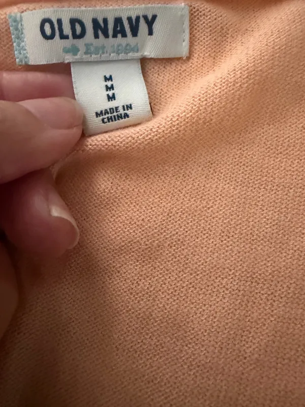Old Navy Women's Peach Button-Up Cardigan Sweater Size M - Image 2