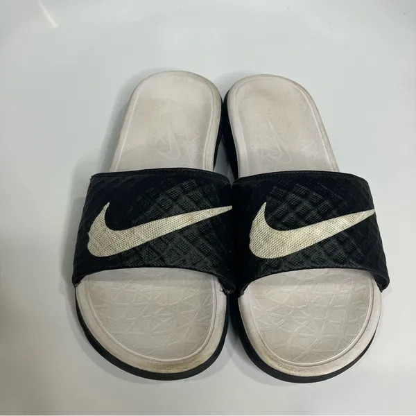 Nike Benassi solarsoft slides black & white size‎ 5 - Image 3